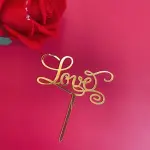 1 pcs golden Love acrylic love topper