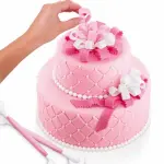 4 Pcs Fondant Cake Decorating Modeling Tools 8 Flower Decor Patterns Cake Engraving Pen Cake Craft Mold Tool Set