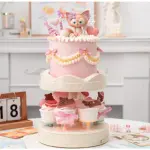 Auto 360 Degree Rotating Cupcake Stand 6PC plus cake stand on top stand
