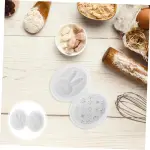 2 cavity Easter egg rabbit texture Silicone Fondant Mould