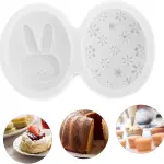 2 cavity Easter egg rabbit texture Silicone Fondant Mould