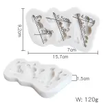 3 cavity Rabbit Easter Silicone Mold