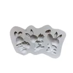 3 cavity Rabbit Easter Silicone Mold