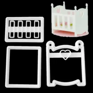 Baby Crib Fondant Cutter set