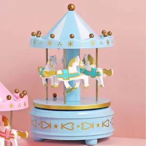 Merry Go Round Carousel Music Box cake Topper