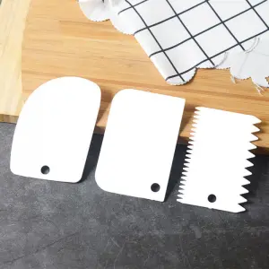 3 pcs Cake Scraper,Smoother,Comb set