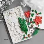Christmas leaf theme silicone mould