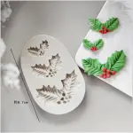 Holly leaf christmas silicone mould