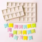 Flag Banner shaped Alphabet and Number silicone mould set