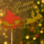1 pcs Merry Christmas Santa theme cake topper