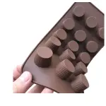 15 Cavity Round Cylinder Silicon Chocolate Mould