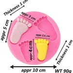 Silicone Baby Feet Fondant,Chocolate,Soap Mould