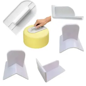Plastic Cake Smoother Polisher Flat Tool Decorating Fondant Spatula Cake Brush DIY Baking Tools Kitchen Accessories