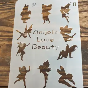 1 pcs fairy Angel Decoration icing Stencils style 14