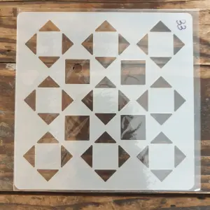 1 pcs Geometric Pattern Decoration icing Stencils Style 42