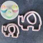4 pcs Elephant Fondant Cutter set