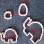 4 pcs Elephant Fondant Cutter set