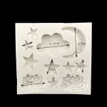 Moon cloud star sky theme silicone mould