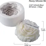 Peony Flower Silicone Mold for Resin,soaps ,Candle Mould