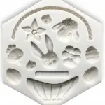 Easter Bunny and Eggs Basket Silicone Mould