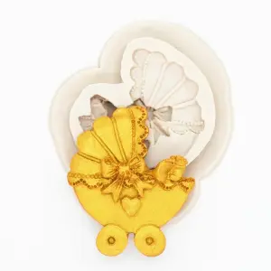 Baby Carriage Resin Baking Decoration Silicone Mould