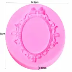 Mirror Fondant Cake Decorating Frame Bow Chocolate Mould