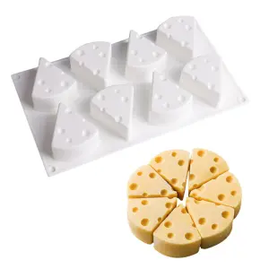 8 cavity Cheese slice silicone mould