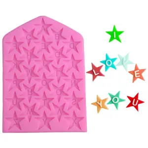 Stars alphabet Silicone Mould