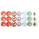 1 Sheet with 21 Christmas Themed Stickers