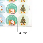 1 Sheet with 21 Christmas Themed Stickers