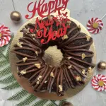 1 pcs red Happy new year cake topper