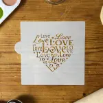 1 pcs love shaped in heart icing stencil