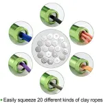 21Pcs Stainless Steel Sugar Craft Extruder Fondant Sugar Paste Extruder Ceramics Pottery Polymer Modeling Decorating Tools Set