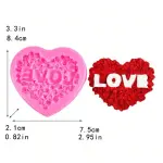 Love Floral Heart silicone mould