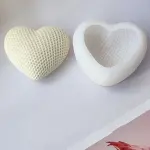 Grid Shaped texture Heart silicone Mould