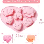 3D Teddy Bear love heart theme Silicone Mould