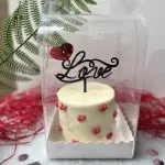 1 pcs black love topper with heart heart