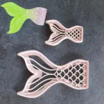 2 pcs Mermaid Tail Fondant Cutter