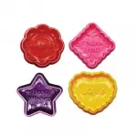 4 PCS Best Wishes,Congrats,Love,Thank You Messages Cutter Set