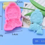 Cute Girl with Glasses Silicone Mould for Resin, Candle & Cake Decoration