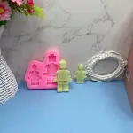 2 Cavity Lego Man silicon Mould
