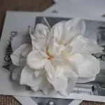 1 pcs Large off white artificial flower cake topper