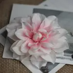 1 pcs Large white with pink shade artificial flower cake topper