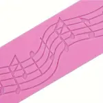 Pink Musical Notes Silicone Mold for Fondant,Chocolate,Icing,and Baking Decorations - DIY Cake Design Tool