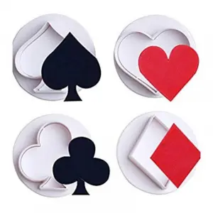 4 pcs Playing Card Suits (Poker) Plunger Cutter Set