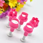 Plunger Cutter With 5 Different Shapes - Button,Round,Star,Heart,Flower