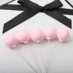 5 Pcs Baby Pink velvet faux Ball set (2.5 cm diameter)