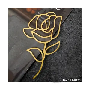 1 Pcs Acrylic Rose Flower Acrylic Cake topper Style 2