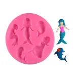 5 cavity 3D Mermaid Silicone mould