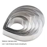 6 Pcs Rose flower Fondant Sugar craft Stainless Steel Cutter set